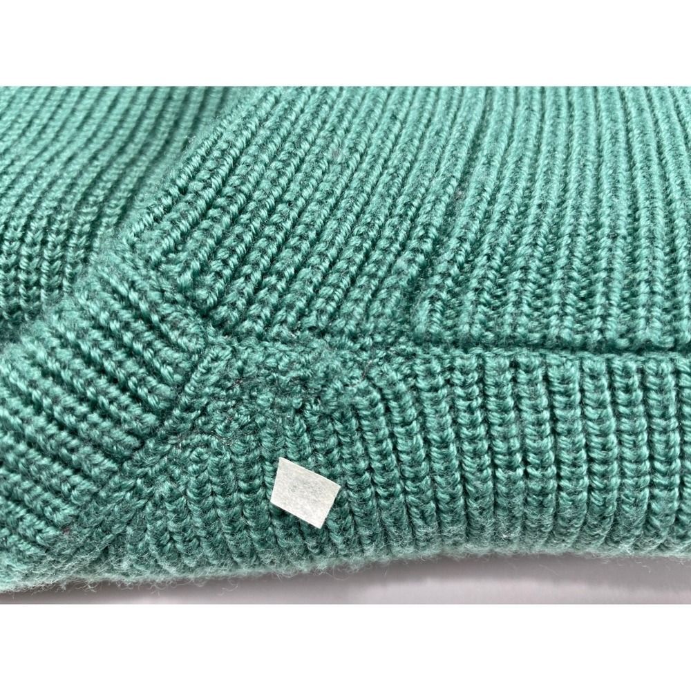 Merino Wool Babaton Turtleneck Sweater dress W/ S Green Ribbed Knit 103661 LN - Picture 13 of 14